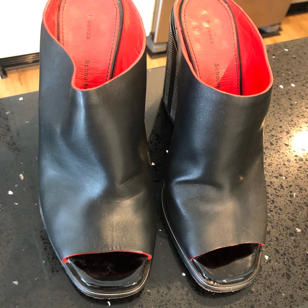 Proenza Schouler Womens Leather Block Heel